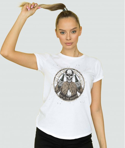 Дамска тениска с щампа Готика Two Beer Or Not Two Beer - TShirtArtShop.com
